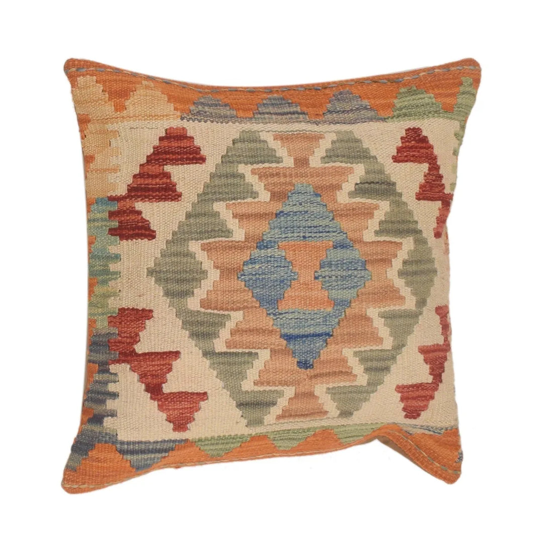 Afghan Kilim Rug 1' 6" x 1' 6" Flat-Weave | No. AL22342