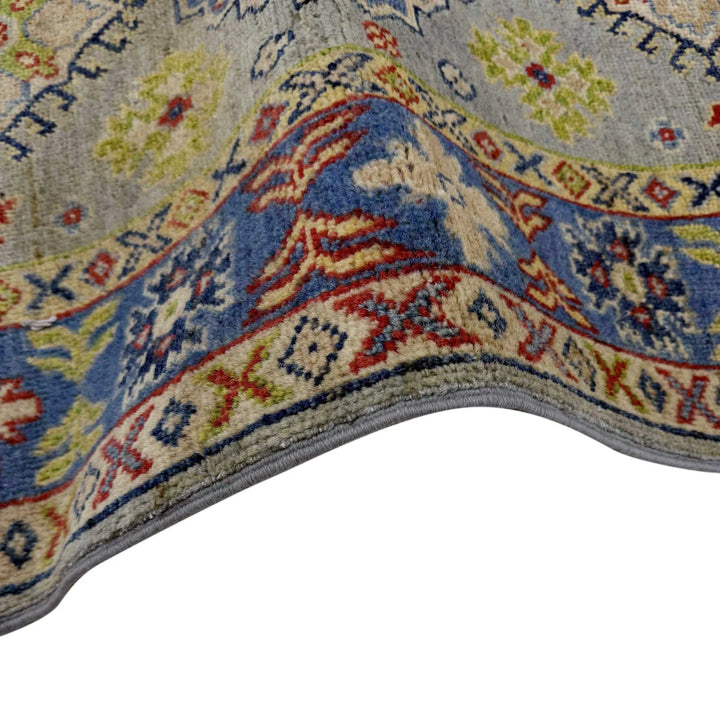Gray Afghan Kazak Rug 2' 7" x 9' 8" Hand-Knotted | No. AL22505