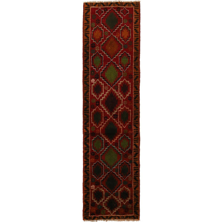 Afghan Baluchi Runner 2' 4" x 9' 6" Hand-Knotted | No. AL22540