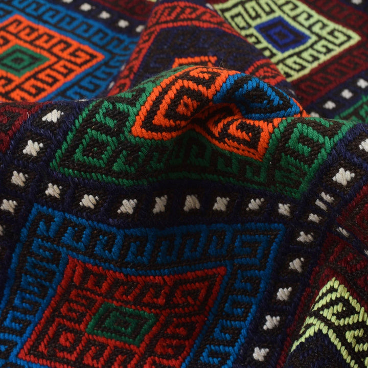 Afghan Suzani Kilim Rug 4' 7" x 6' 4" Flat-Weave | No. AL22553