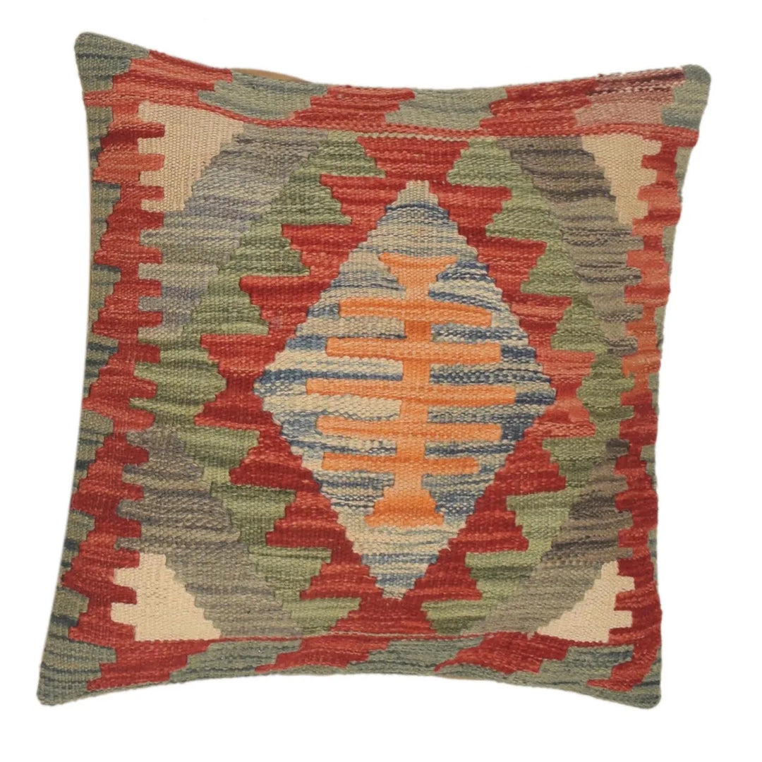 Afghan Kilim Rug 1' 6" x 1' 6" Flat-Weave | No. AL22620