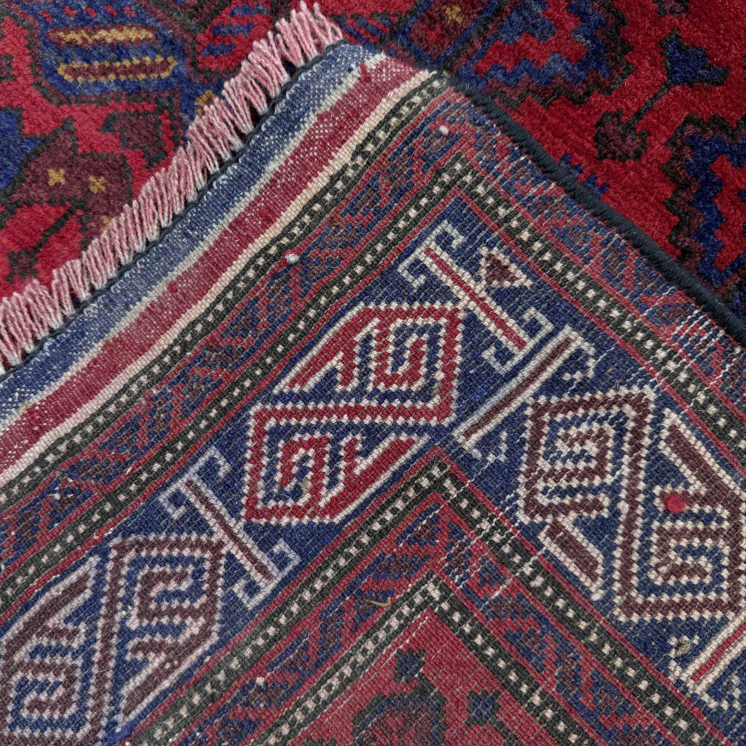 Afghan Baluchi Rug 2' 9" x 4' 9" Hand-Knotted | No. AL22676