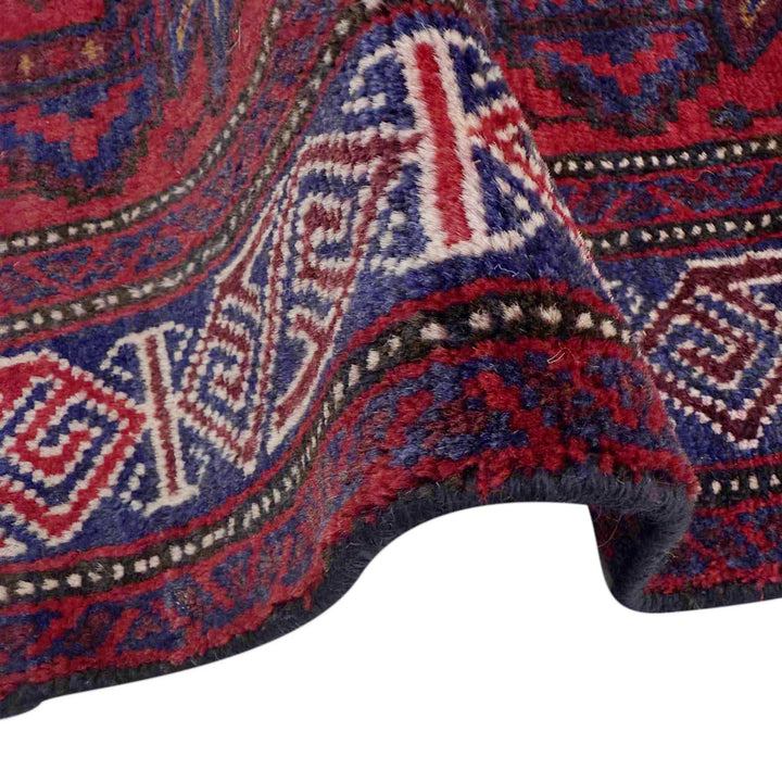 Afghan Baluchi Rug 2' 9" x 4' 9" Hand-Knotted | No. AL22676
