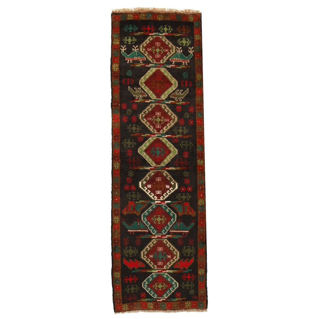Afghan Baluchi Rug 2'1" x 6'6" Hand-Knotted | No. AL22719