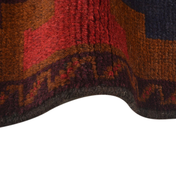 Brown Afghan Baluchi Rug 3' 8" x 6' 4" Hand-Knotted | No. AL22735