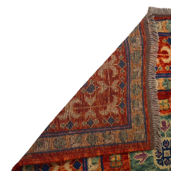 Red Afghan Shirazi Rug 6' 7" x 9' 7" Hand-Knotted | No. AL22828