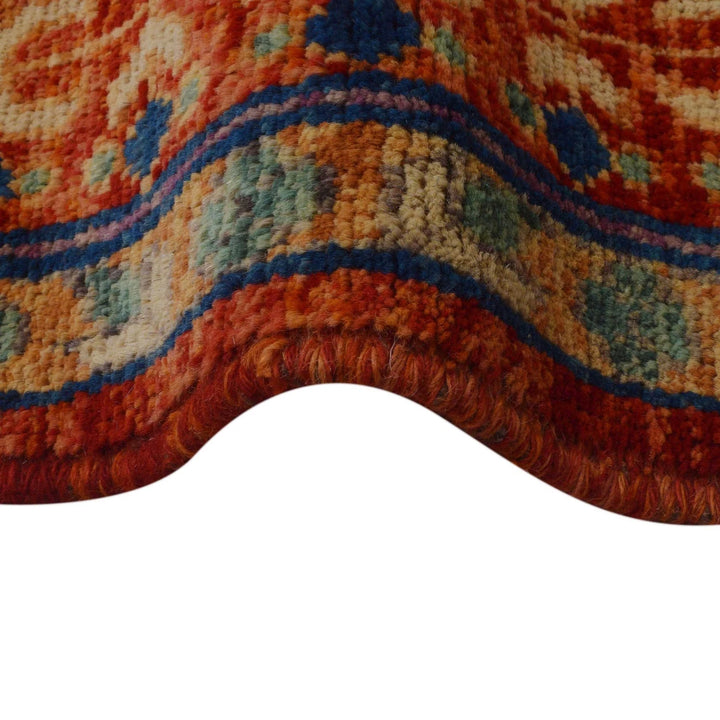 Red Afghan Shirazi Rug 6' 7" x 9' 7" Hand-Knotted | No. AL22828