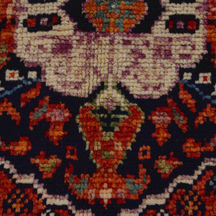 Red Afghan Shiraz Rug 4' 1" x 5' 11" Hand-Knotted | No. AL22840