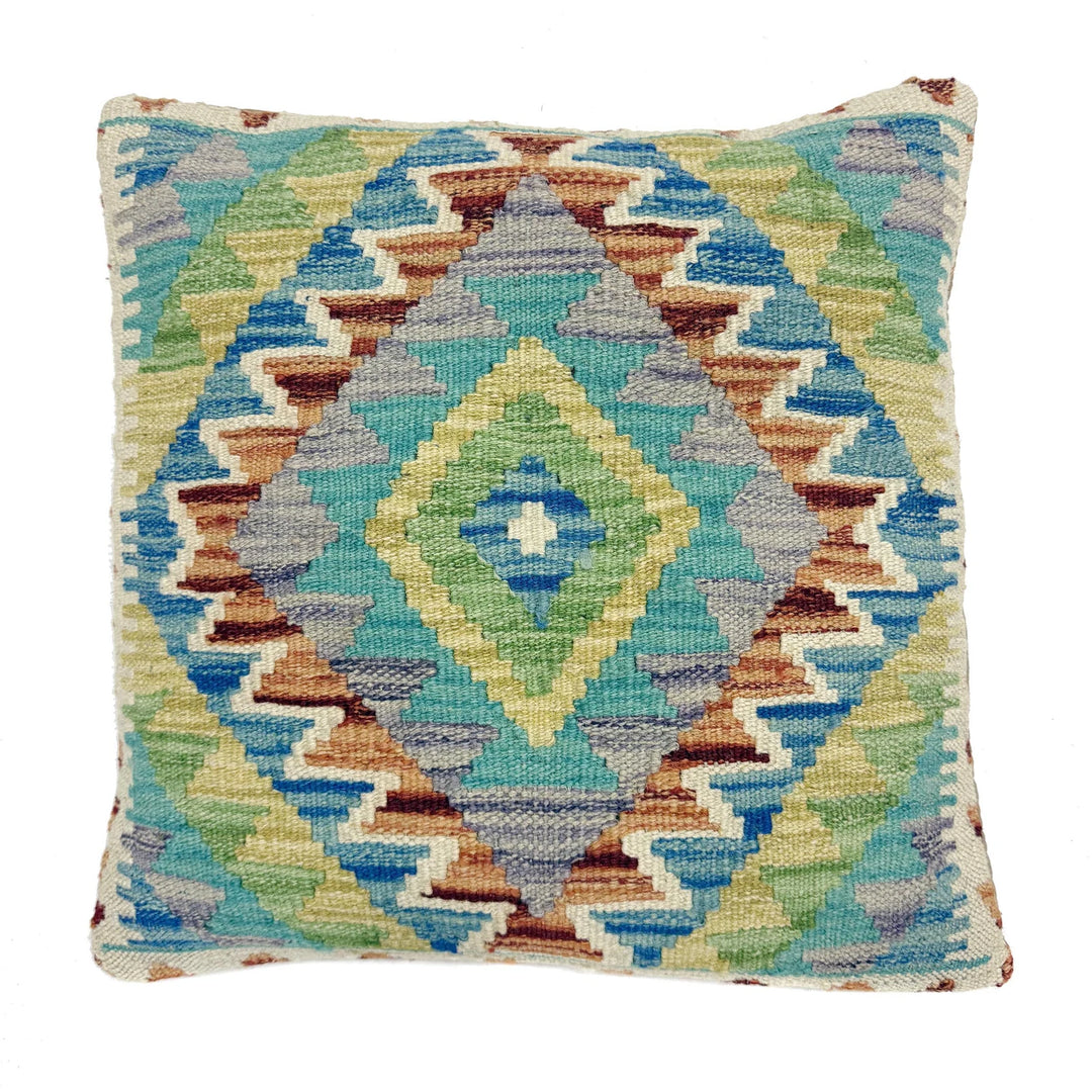 Afghan Kilim Cushion Cover 1' 6" x 1' 5" Flat-Weave | No. AL228720