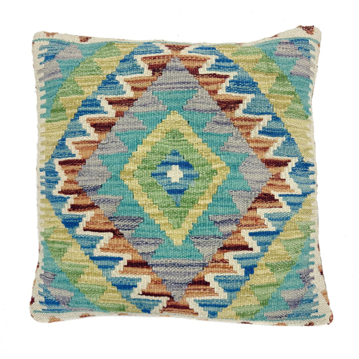 Afghan Kilim Cushion Cover 1' 6" x 1' 5" Flat-Weave | No. AL228720