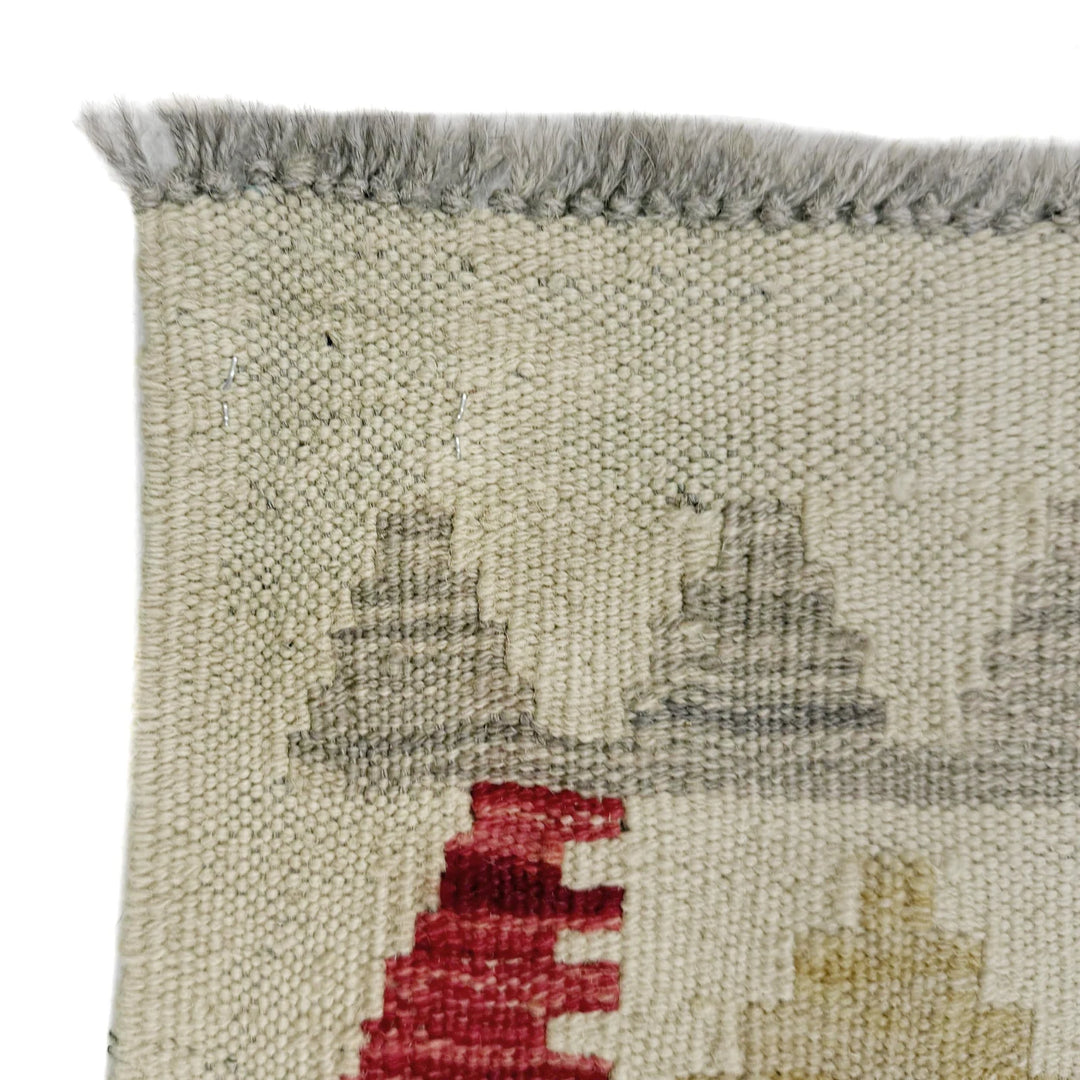 Afghan Vegetable Kilim Rug 2' 11" x 4' 1" Flat-Weave | No. AL228728