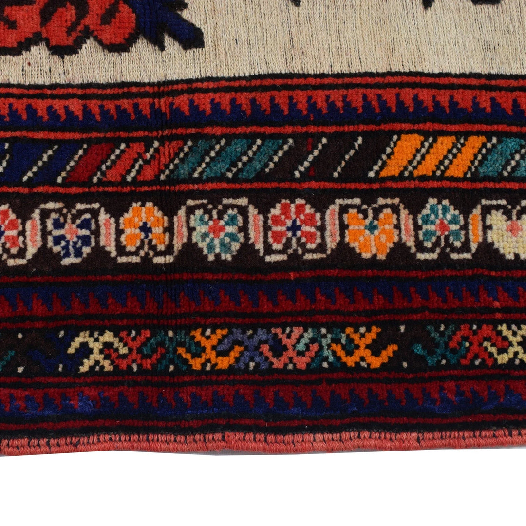 Afghan Baluchi Rug 3' 0" x 4' 5" Hand-Knotted | No. AL22874