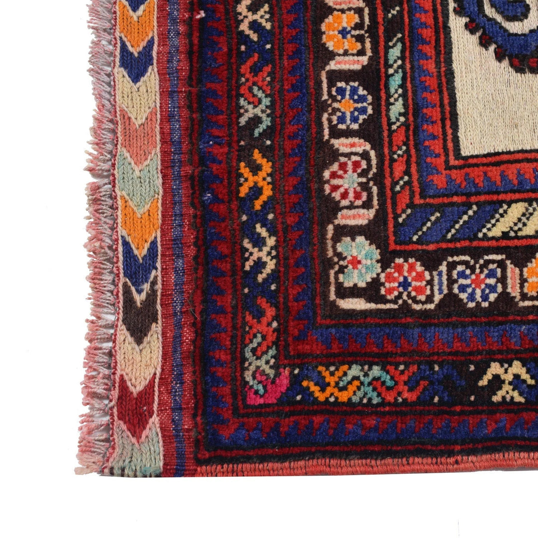 Afghan Baluchi Rug 3' 0" x 4' 5" Hand-Knotted | No. AL22874