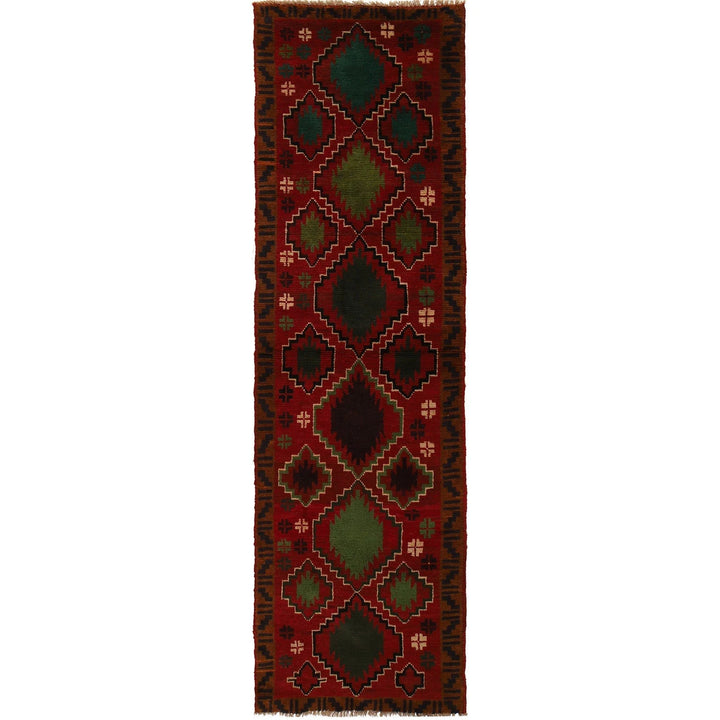 Afghan Baluchi Rug 2' 6" x 9' 3" Hand-Knotted | No. AL22875