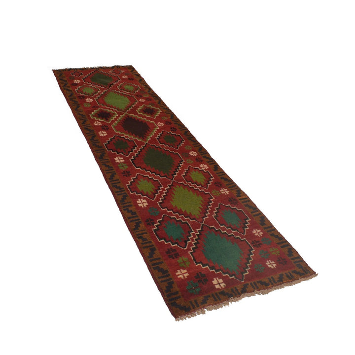 Afghan Baluchi Rug 2' 6" x 9' 3" Hand-Knotted | No. AL22875