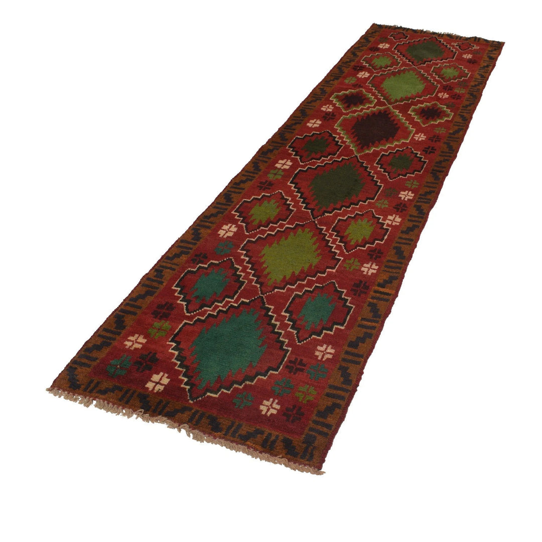 Afghan Baluchi Rug 2' 6" x 9' 3" Hand-Knotted | No. AL22875