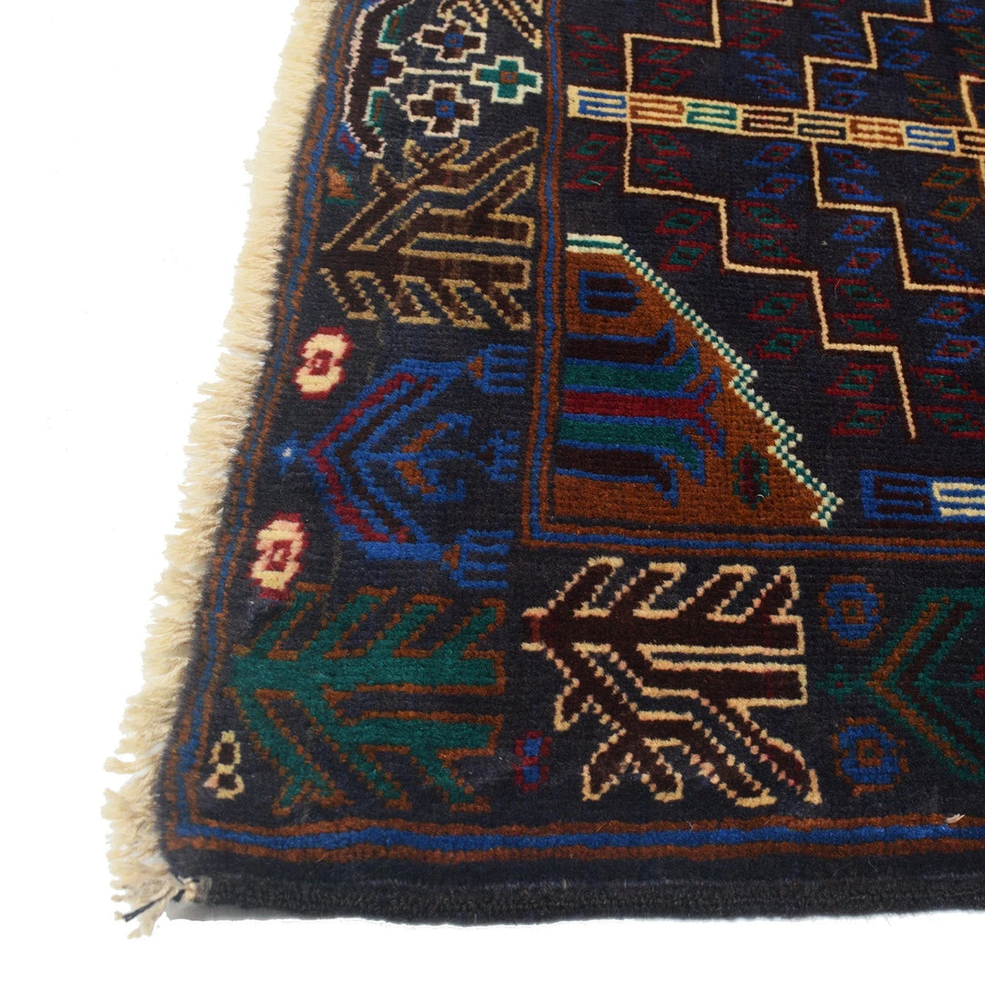 Afghan Baluchi Rug 2' 10" x 4' 6" Hand-Knotted | No. AL22885