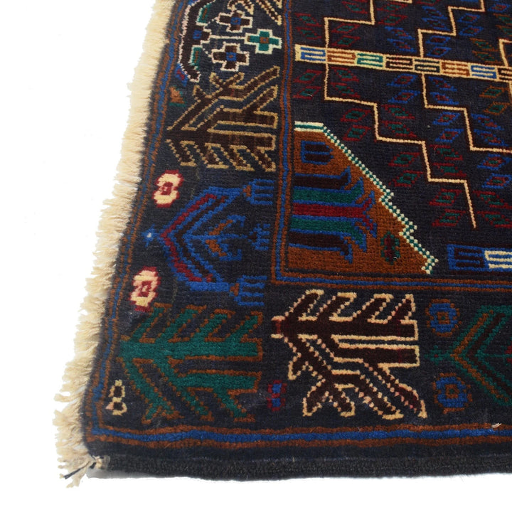 Afghan Baluchi Rug 2' 10" x 4' 6" Hand-Knotted | No. AL22885