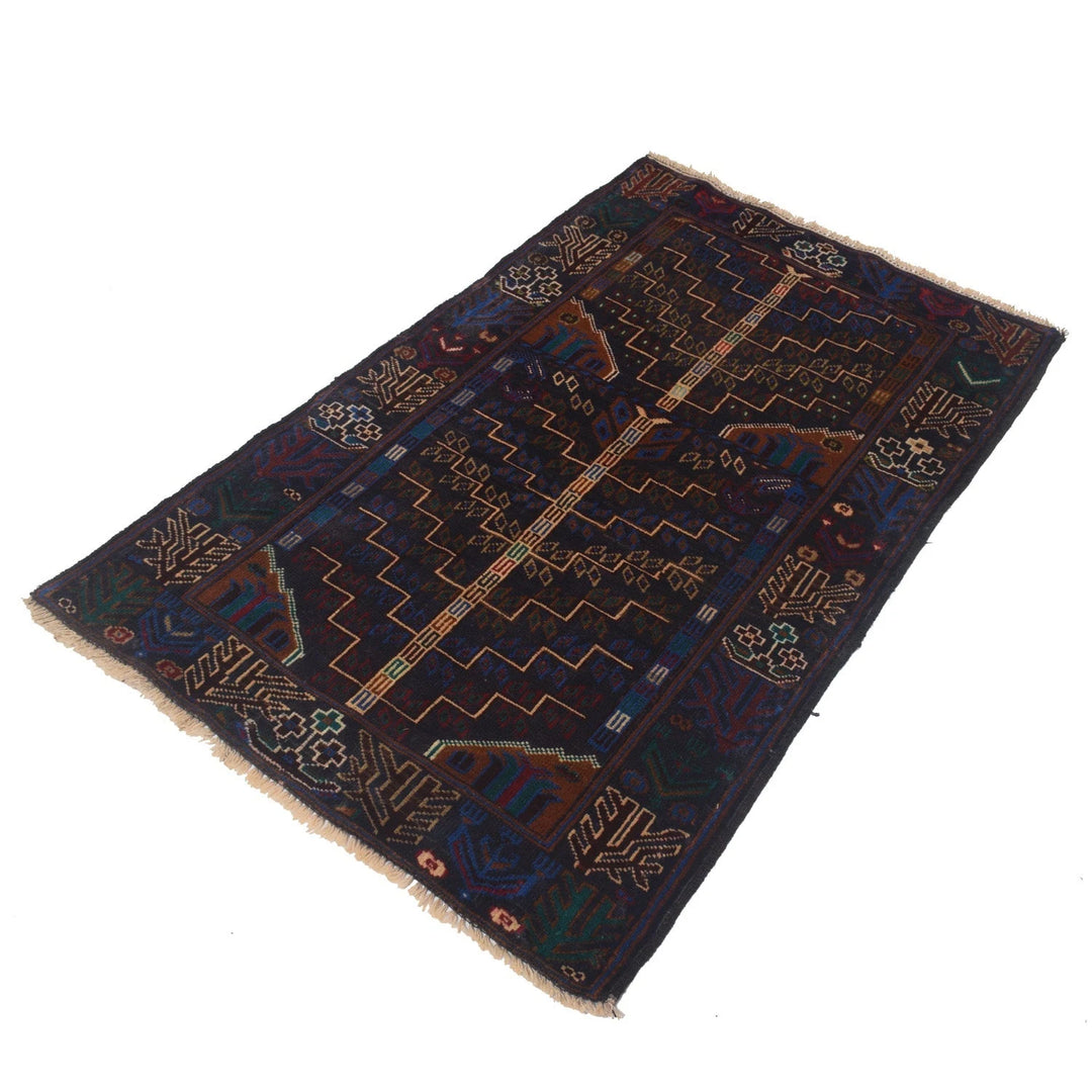 Afghan Baluchi Rug 2' 10" x 4' 6" Hand-Knotted | No. AL22885