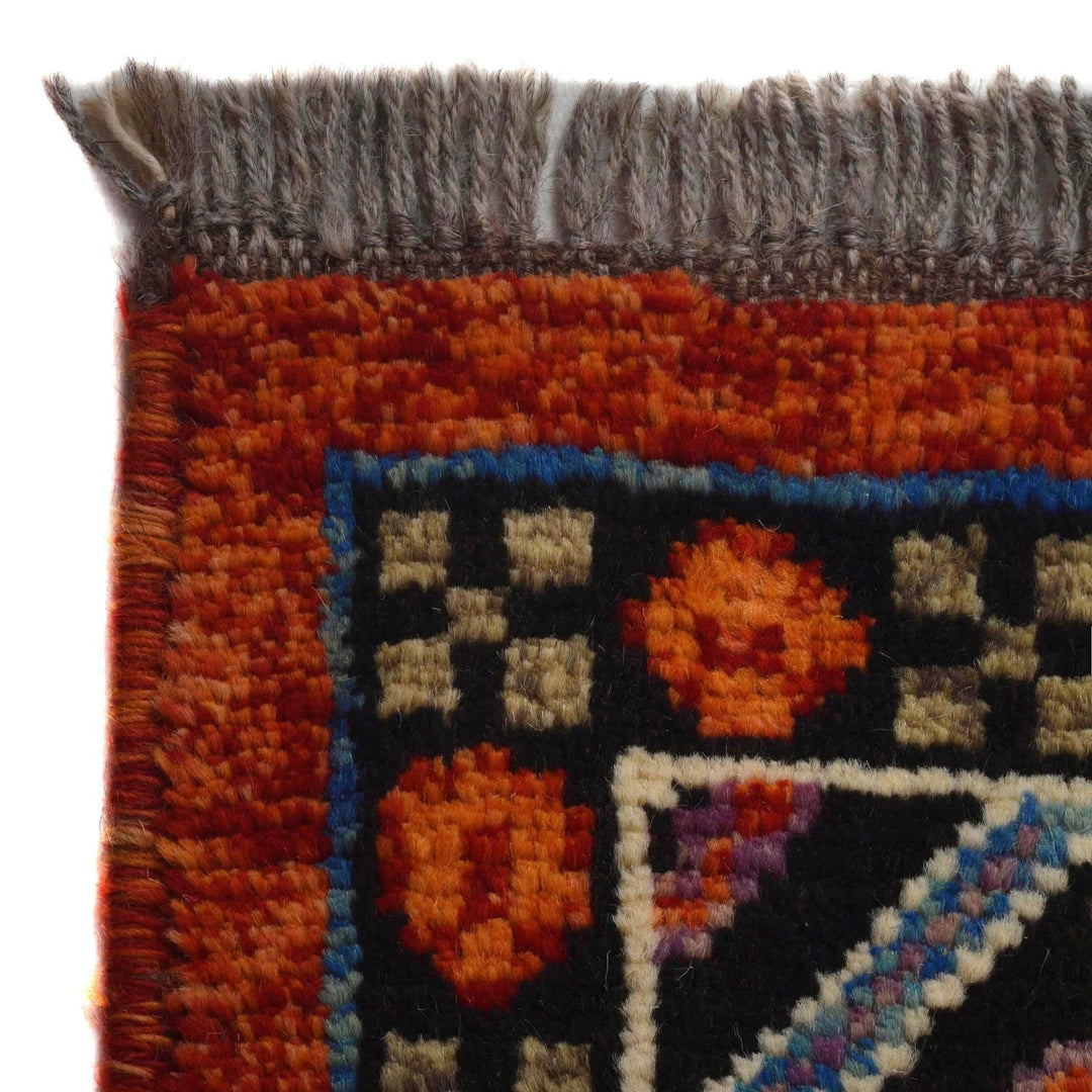 Red Afghan Shirazi Rug 6' 8" x 9' 8" Hand-Knotted | No. AL22888