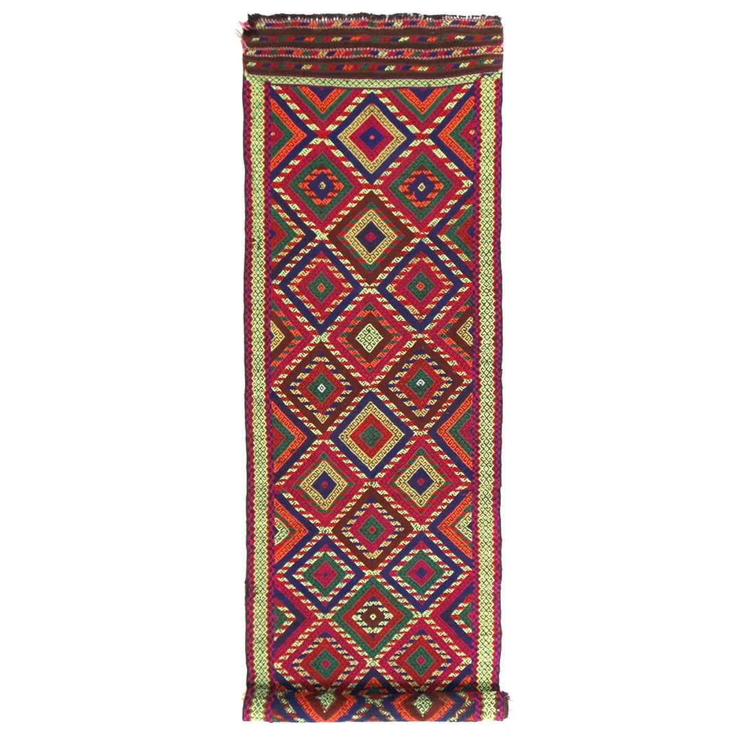 Afghan Suzuni Rug 2' 6" x 9' 0" Flat-Weave | No. AL22892
