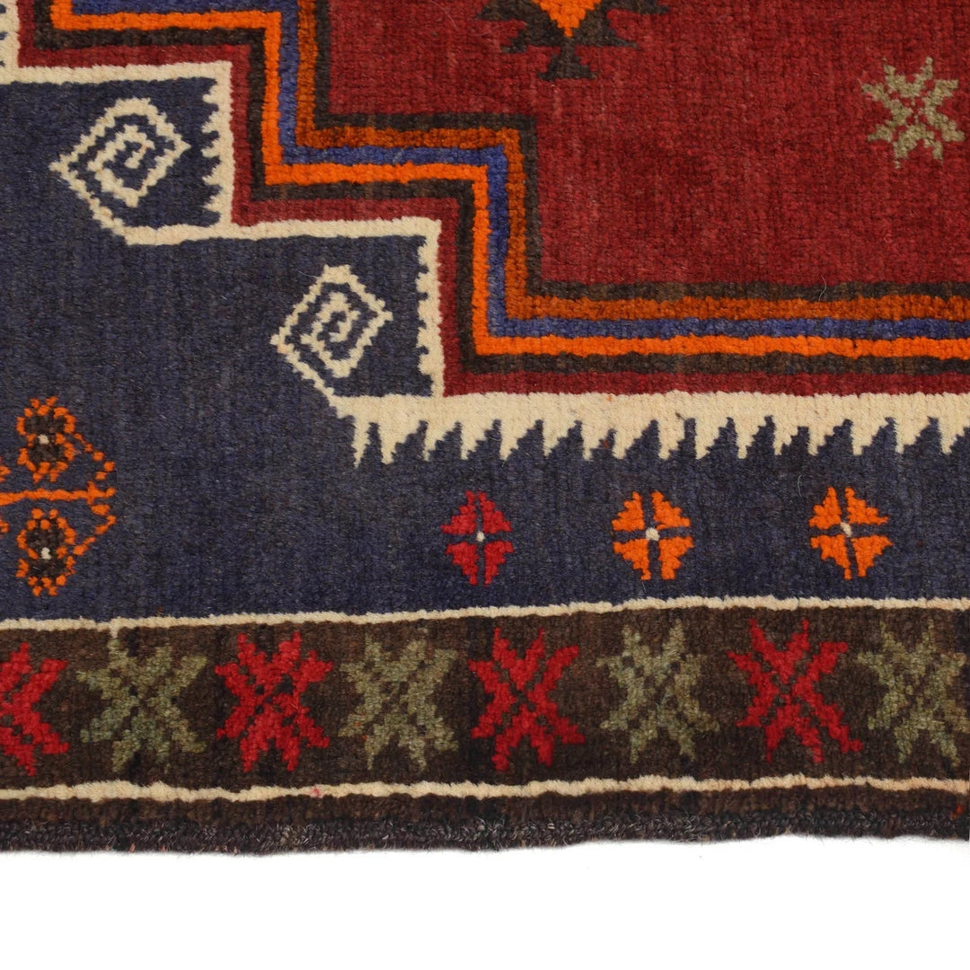 Afghan Baluchi Rug 2' 11" x 4' 8" Hand-Knotted | No. AL23099