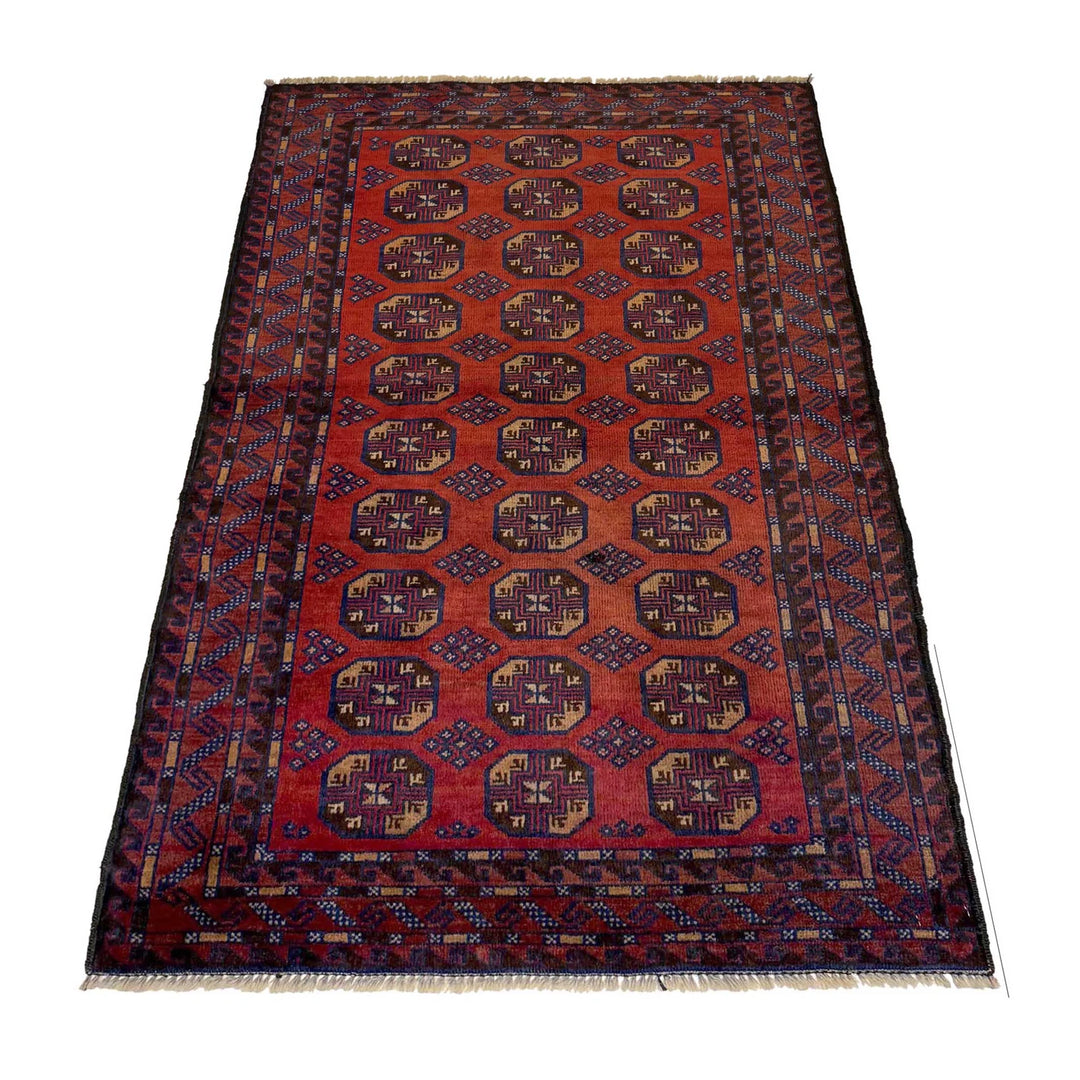 Afghan Baluchi Rug 2' 9" x 4' 8" Hand-Knotted | No. AL23106
