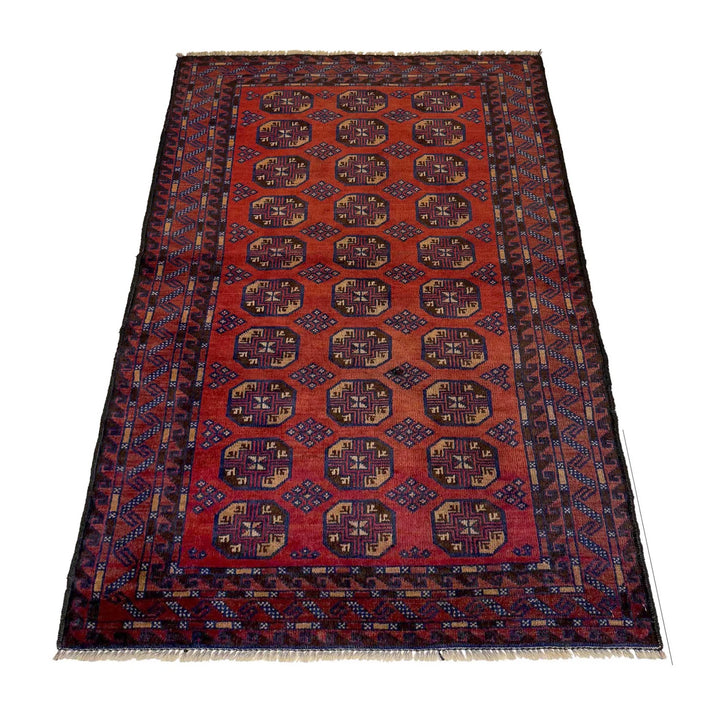 Afghan Baluchi Rug 2' 9" x 4' 8" Hand-Knotted | No. AL23106