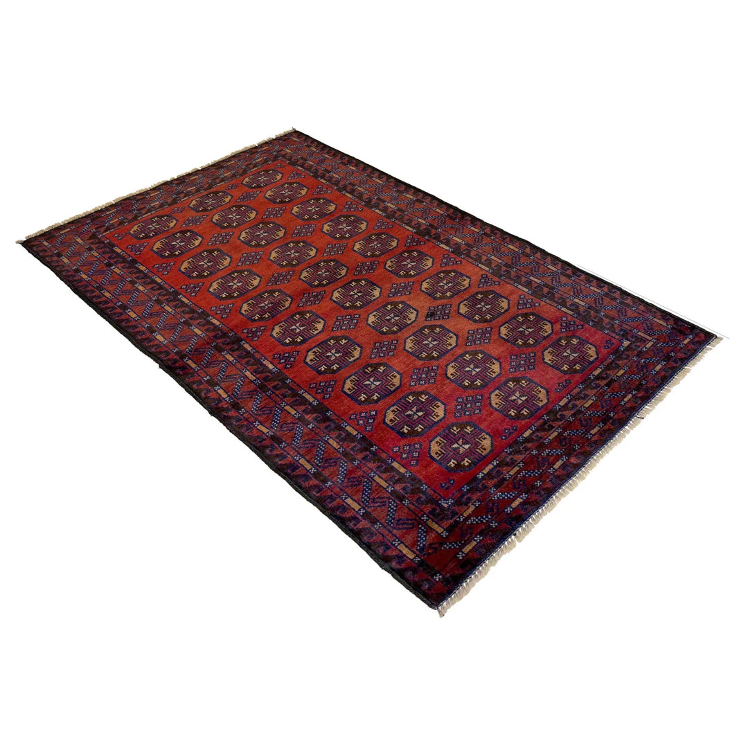 Afghan Baluchi Rug 2' 9" x 4' 8" Hand-Knotted | No. AL23106