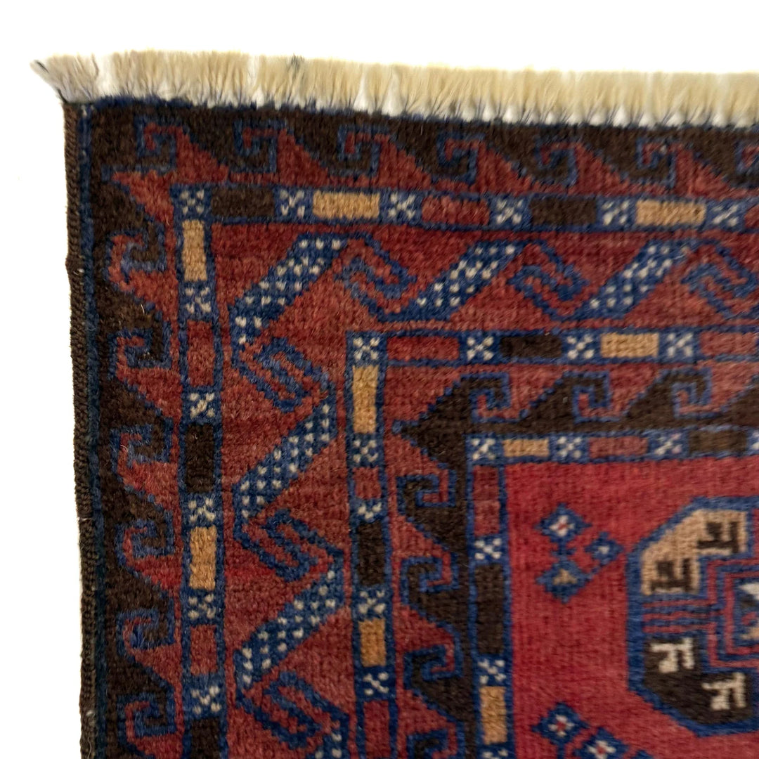 Afghan Baluchi Rug 2' 9" x 4' 8" Hand-Knotted | No. AL23106