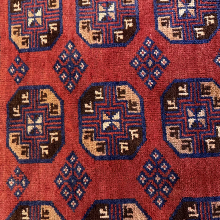 Afghan Baluchi Rug 2' 9" x 4' 8" Hand-Knotted | No. AL23106
