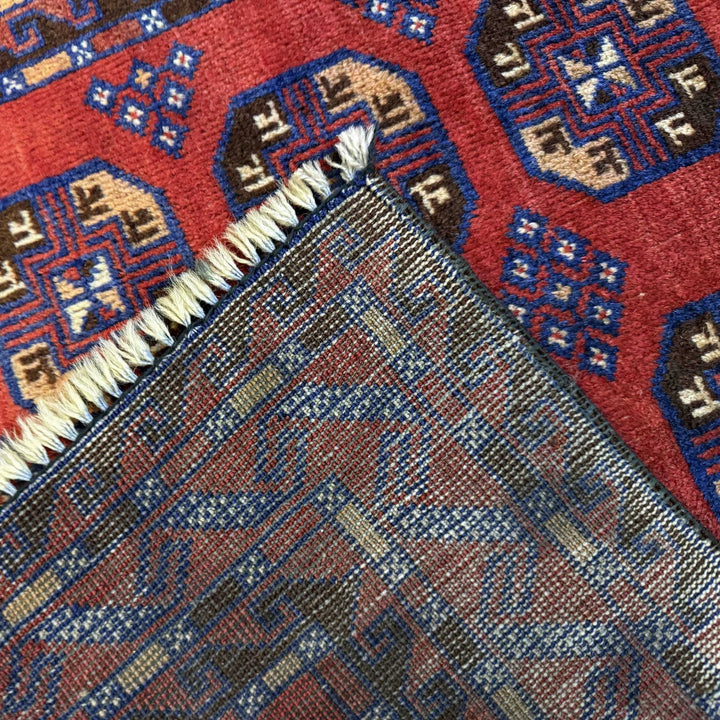 Afghan Baluchi Rug 2' 9" x 4' 8" Hand-Knotted | No. AL23106