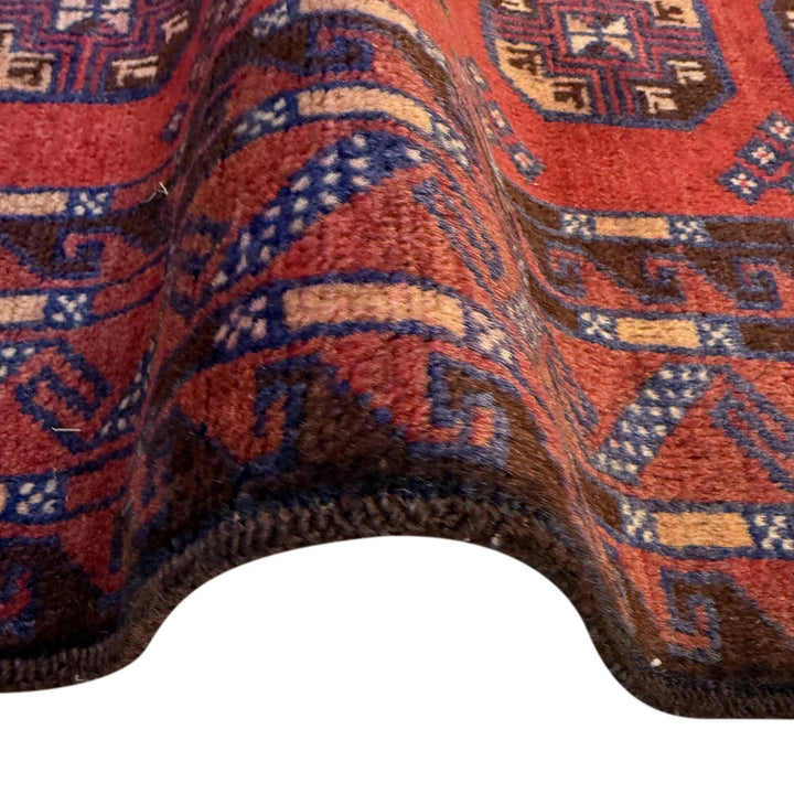 Afghan Baluchi Rug 2' 9" x 4' 8" Hand-Knotted | No. AL23106