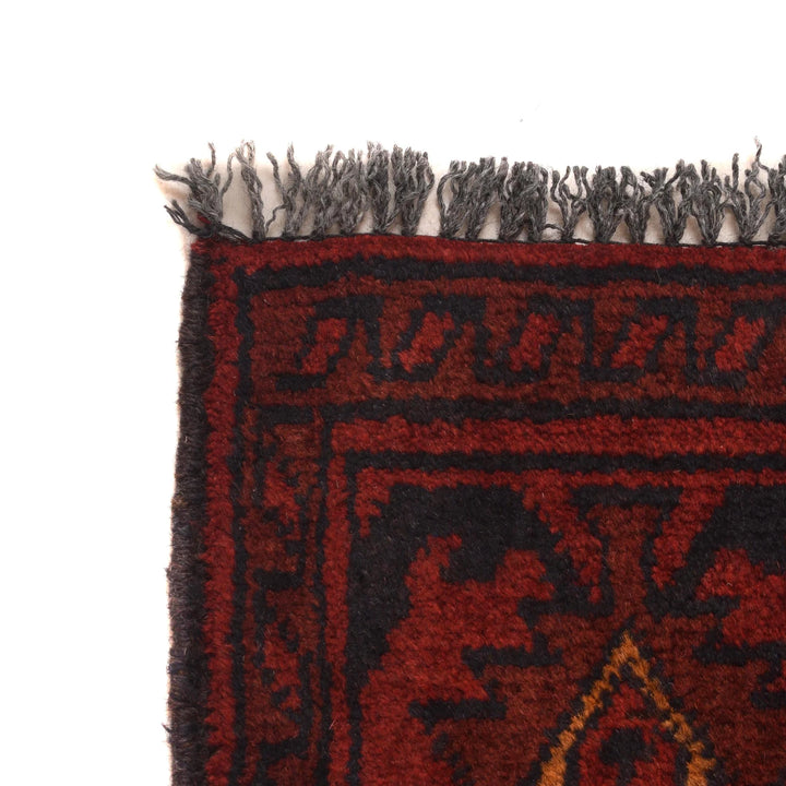 Red Afghan Khal Mohammadi Rug 3' 3" x 4' 8" Hand-Knotted | No. AL23322