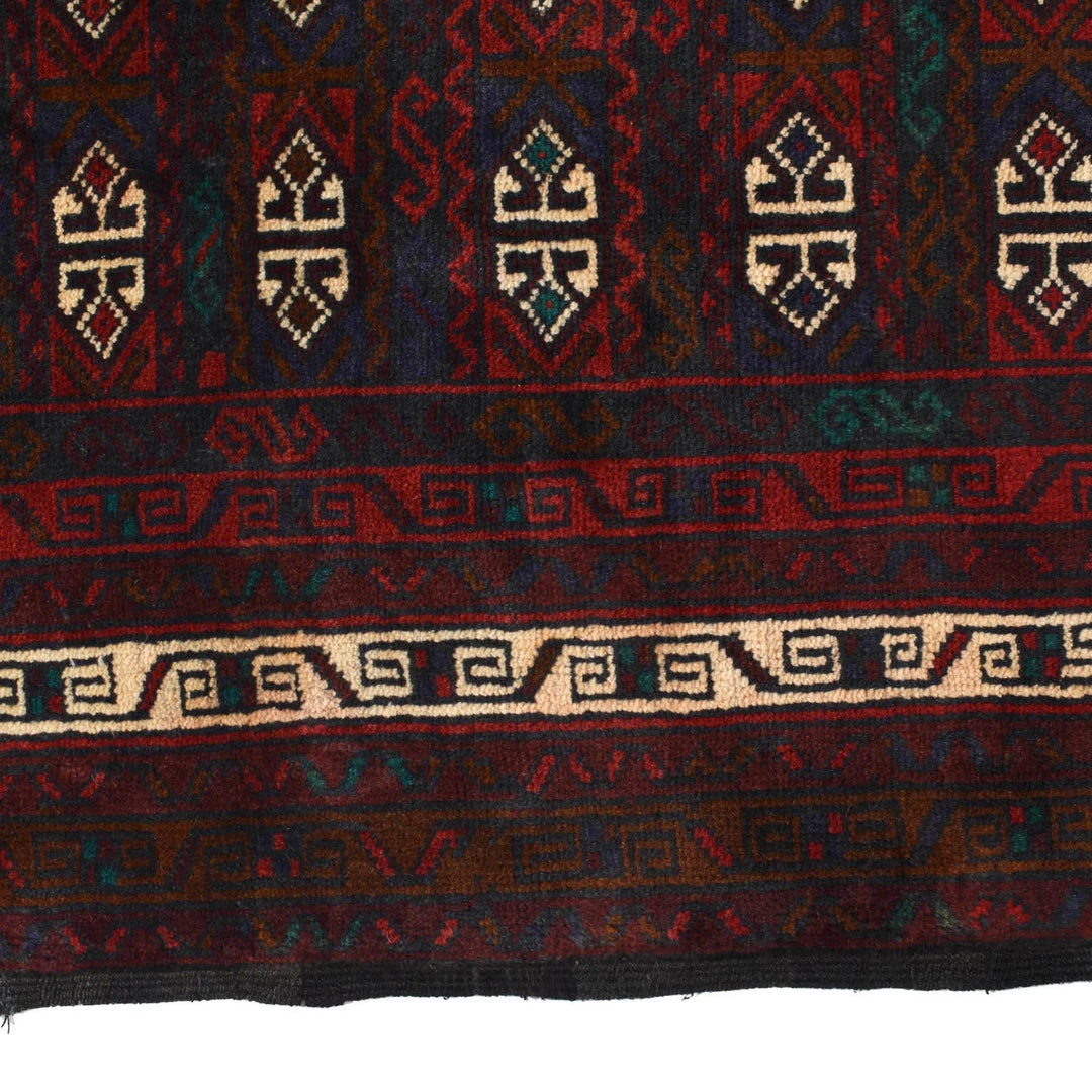 Afghan Baluchi Rug 3' 11" x 6' 1" Hand-Knotted | No. AL23445