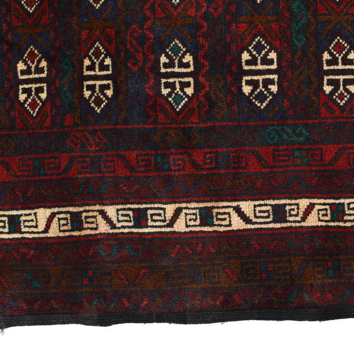 Afghan Baluchi Rug 3' 11" x 6' 1" Hand-Knotted | No. AL23445