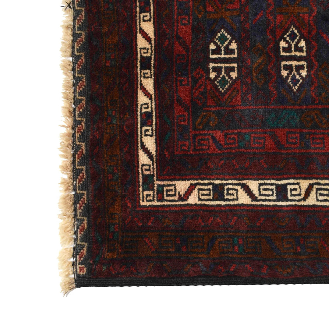 Afghan Baluchi Rug 3' 11" x 6' 1" Hand-Knotted | No. AL23445