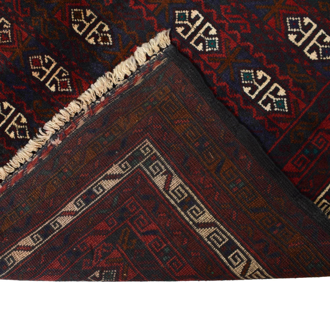 Afghan Baluchi Rug 3' 11" x 6' 1" Hand-Knotted | No. AL23445