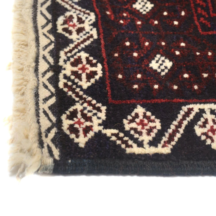Afghan Baluchi Rug 3' 2" x 4' 11" Hand-Knotted | No. AL23485