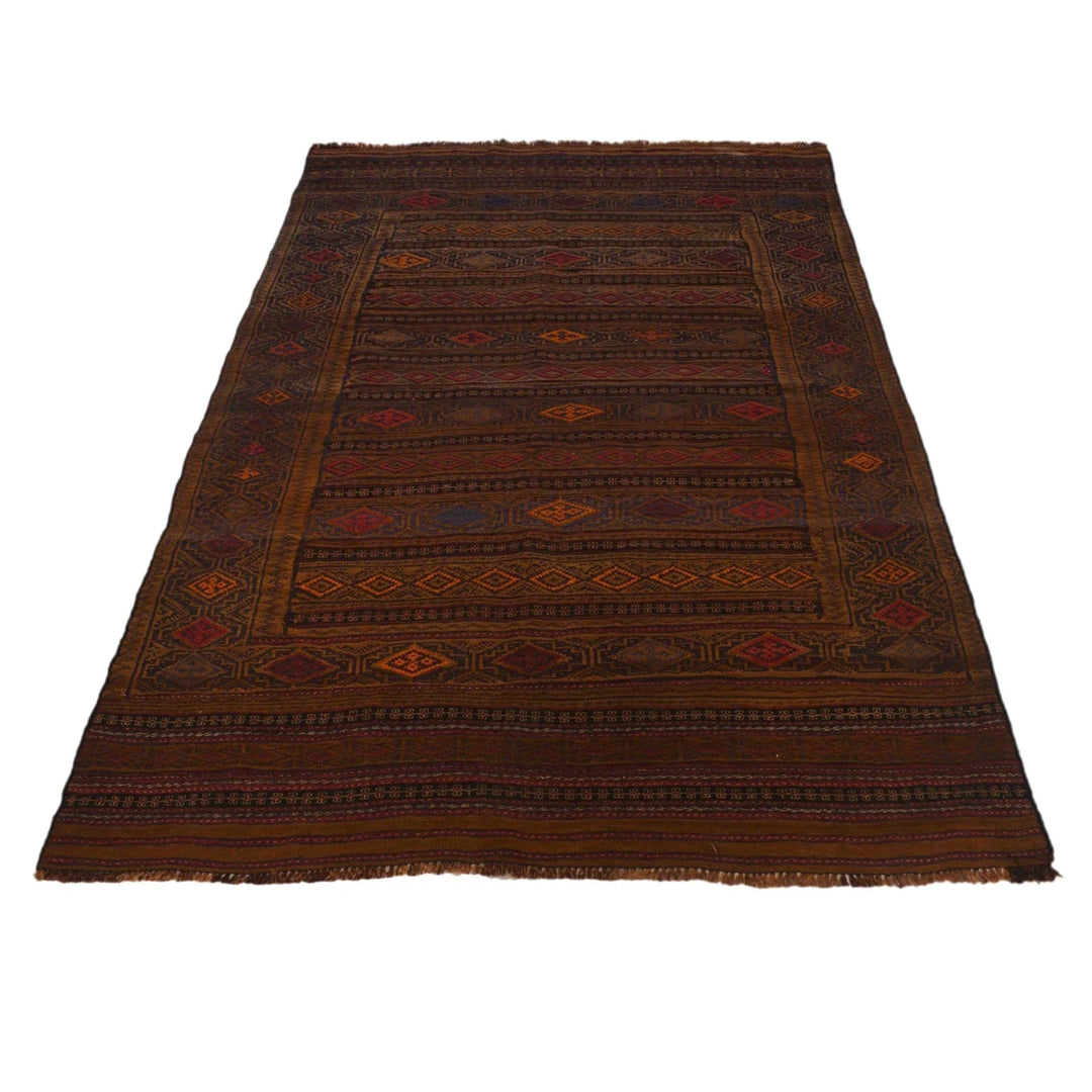 Afghan Kilim Rug 4' 5" x 6' 9" Flat-Weave | No. AL23584