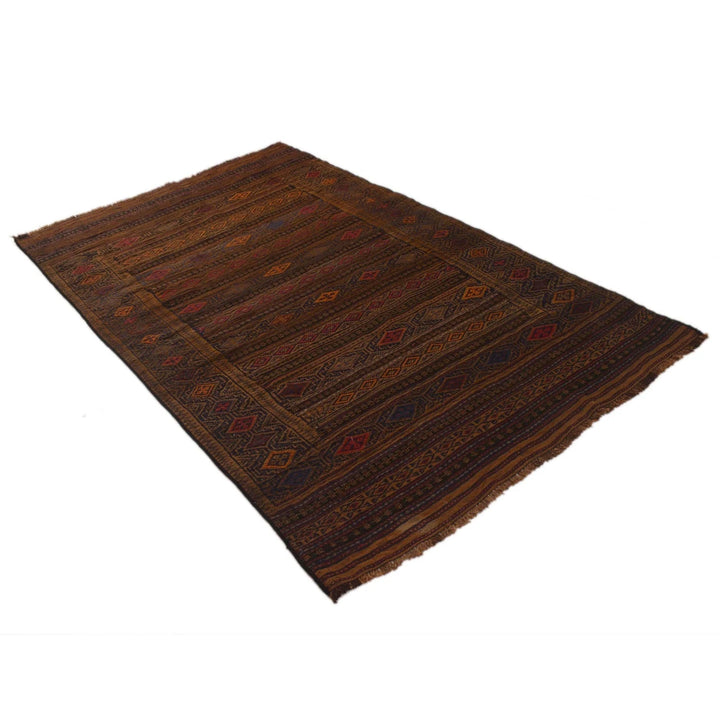 Afghan Kilim Rug 4' 5" x 6' 9" Flat-Weave | No. AL23584