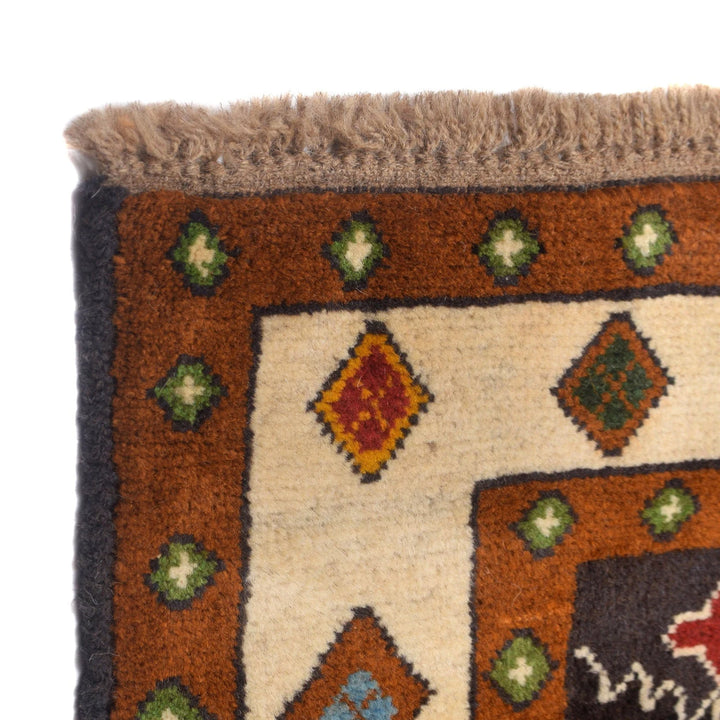 Black Afghan Kohistani Rug 5' 2" x 6' 4" Hand-Knotted | No. AL23635