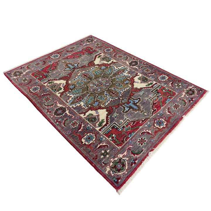 Afghan Heriz Rug 2' 7" x 4' 0" Hand-Knotted | No. AL23752
