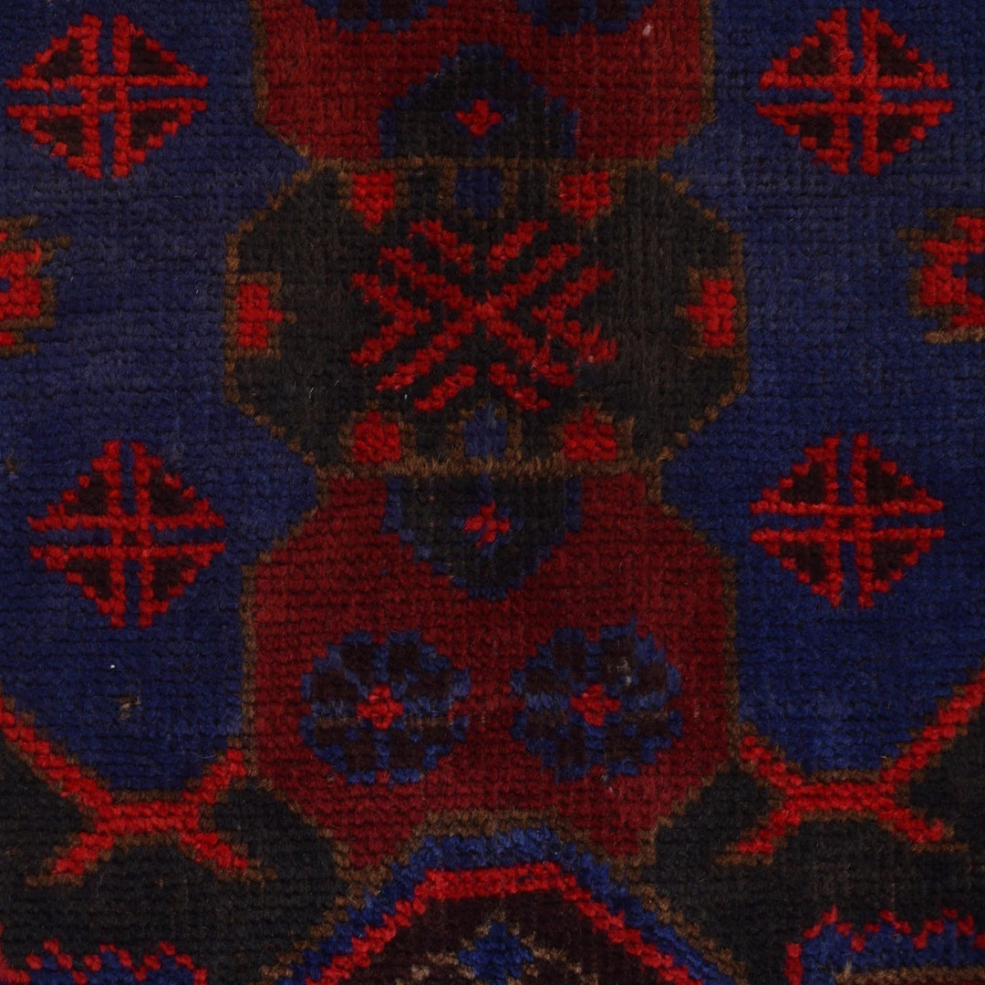 Afghan Baluchi Rug 3' 1" x 4' 9" Hand-Knotted | No. AL23882