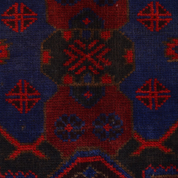 Afghan Baluchi Rug 3' 1" x 4' 9" Hand-Knotted | No. AL23882