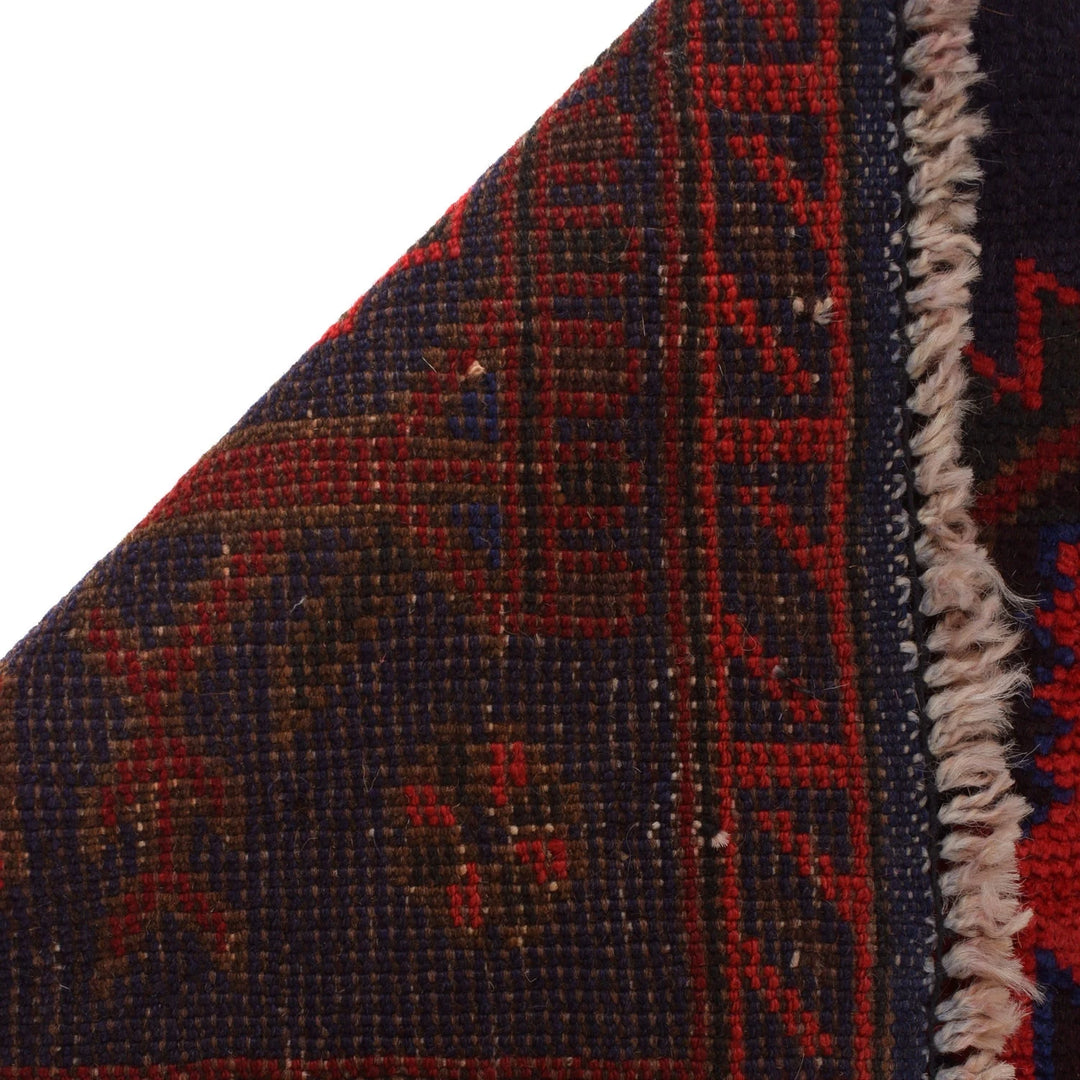 Afghan Baluchi Rug 3' 1" x 4' 9" Hand-Knotted | No. AL23882