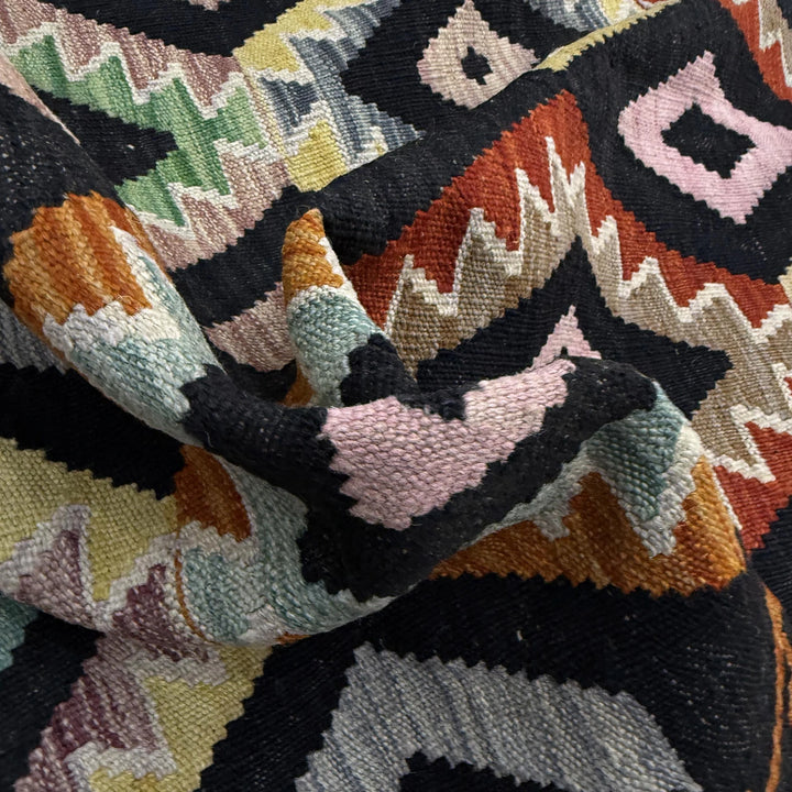 Afghan Vegetable Kilim Rug 6' 4" x 9' 10" Flat-Weave | No. AL238837