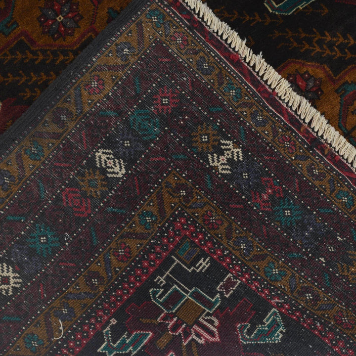 Afghan Baluchi Rug 4' 1" x 6' 1" Hand-Knotted | No. AL23914