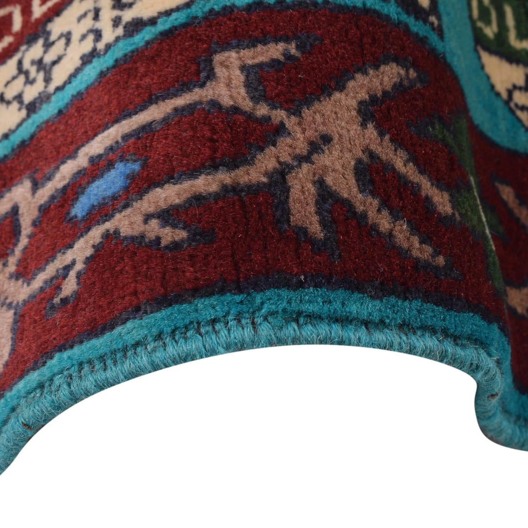 Blue Afghan War Rug 4' 0" x 6' 0" Hand-Knotted | No. AL24000