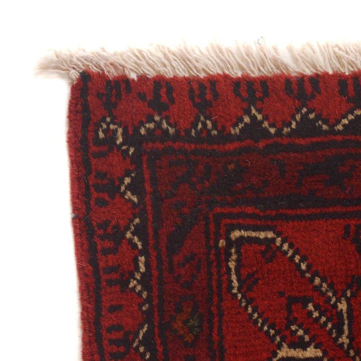 Red Afghan Khal Mohammadi Rug 3' 3" x 4' 9" Hand-Knotted | No. AL24030